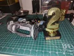 Thumbnail: spinny boii finally got a taste of victory at ARC: RoboRumble 2023, taking 2nd place and beating the previous year's champion