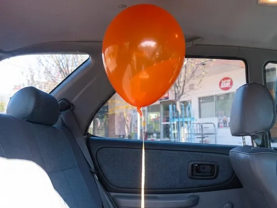 Balloon in an Accelerating Car