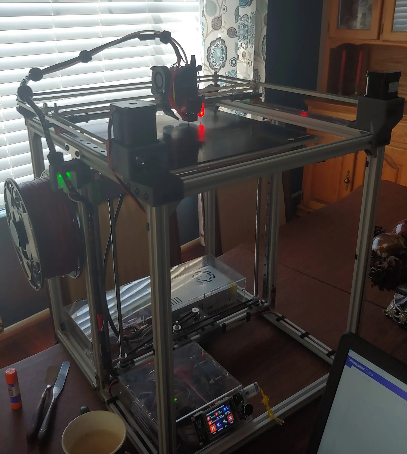 Completed custom 3D printer build