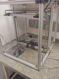 Thumbnail: The electronics are mounted to laser-cut acrylic enclosures, and are separated into mains and non-mains boxes