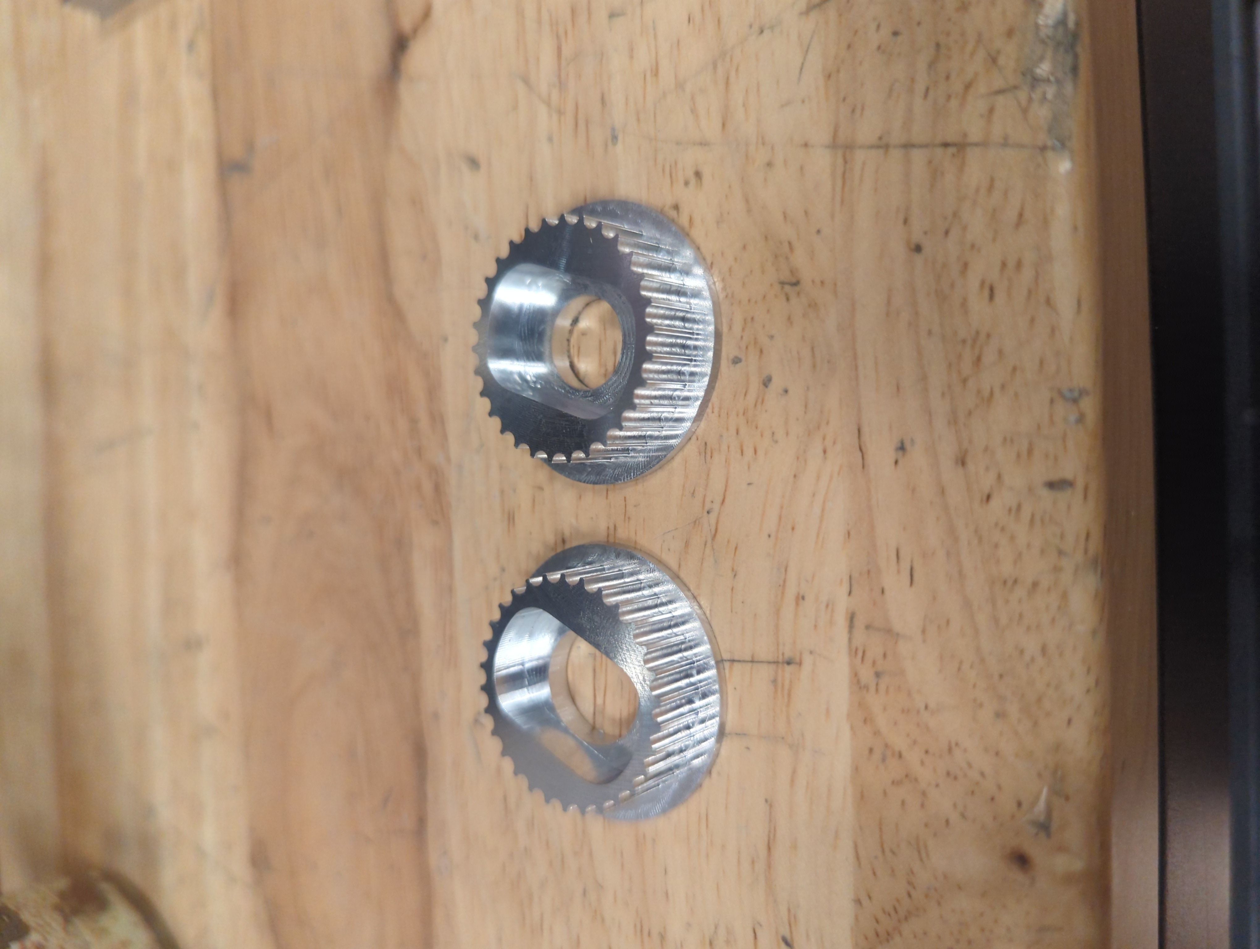 CNC machined aluminum timing pulleys