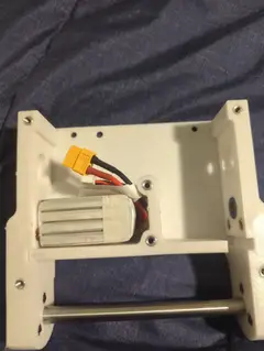 Thumbnail: Test-fitting the side plates, weapon shaft, bottom plate, and battery