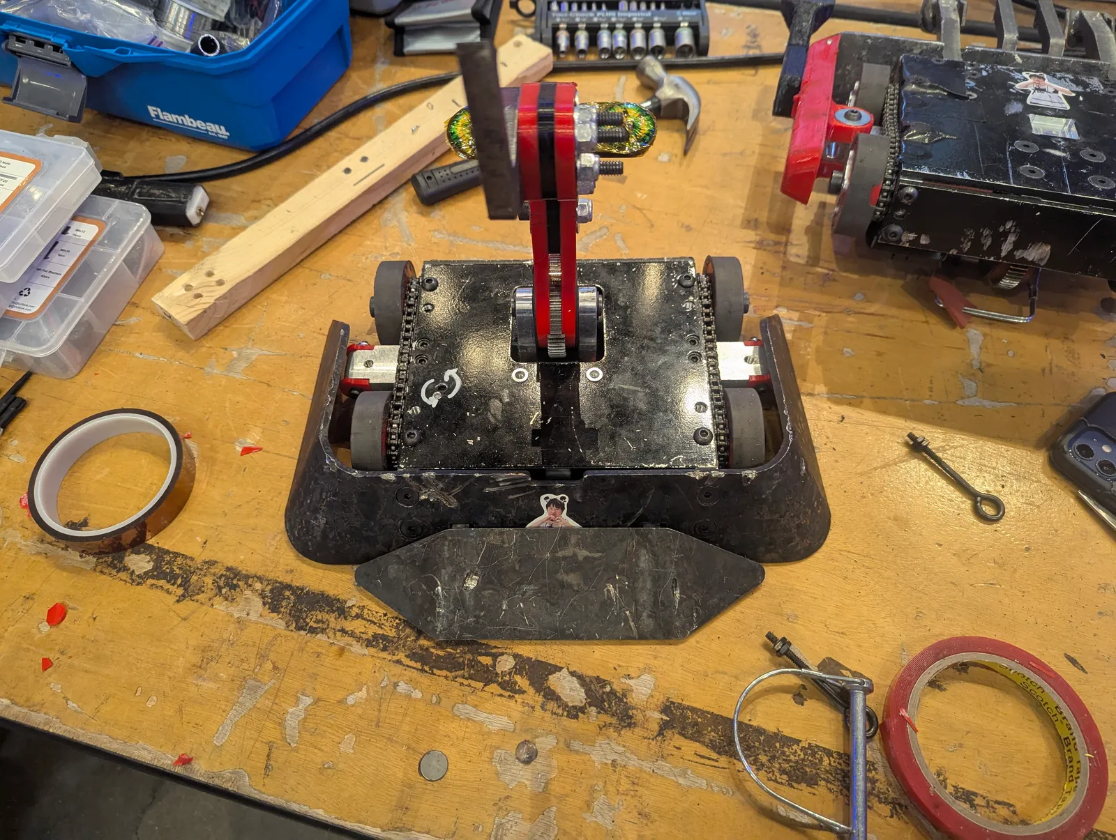 Creature's anti-horizontal config, with a 4140 wraparound wedge and a shallow 4140 hinged wedge