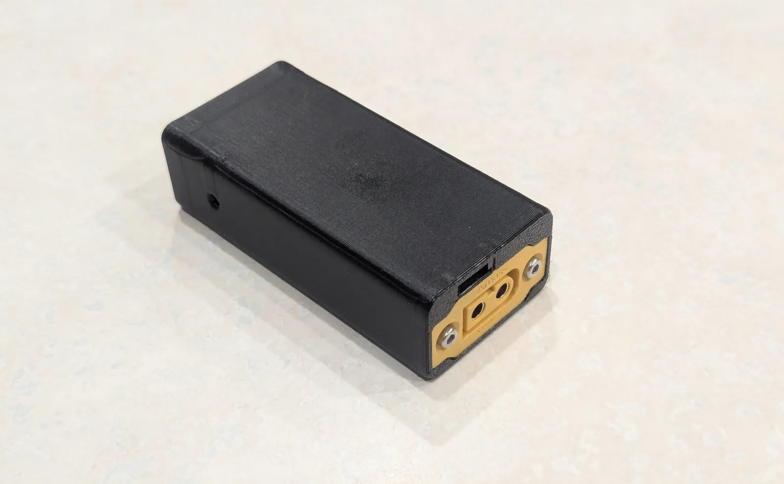 The Smart RC Power Meter prototype in a 3D printed case